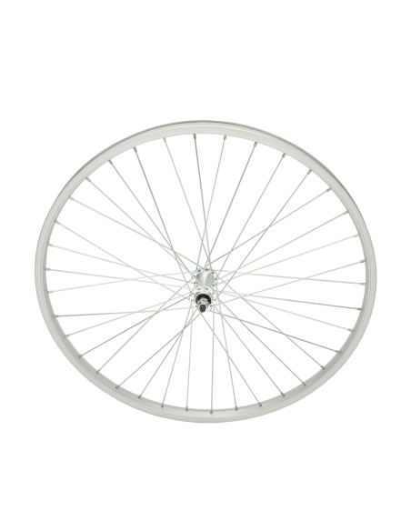 26 x 1.50 Alloy Front Wheel 36 Spoke 14g UCP 3/8 Axle Single Wall Silver.